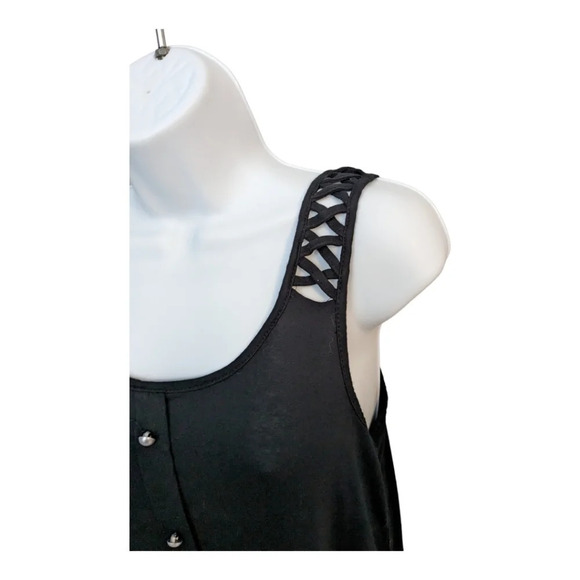 Lily Morgan Button Down  Tank Top Black S - Picture 3 of 8